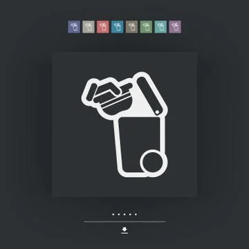 Separate waste collection icon 库存插图