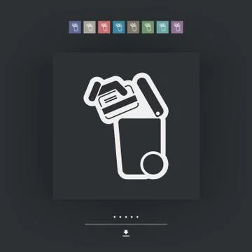 Separate waste collection icon Stock Illustration