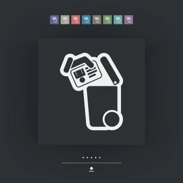 Separate waste collection icon Illustrazione stock