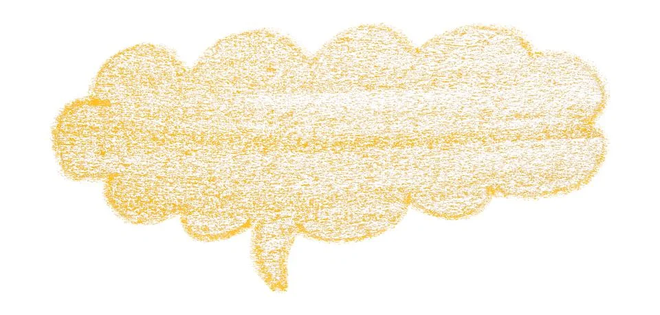 Separate yellow speech bubbles on white background. Stock-Illustration