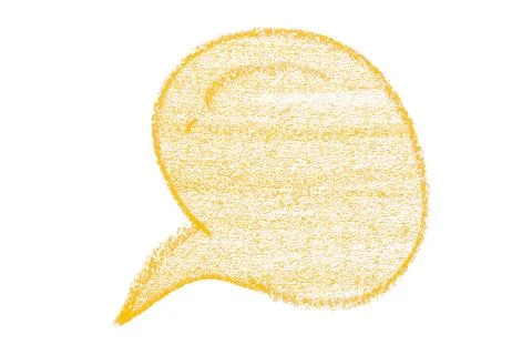 Separate yellow speech bubbles on white background. Stock-Illustration