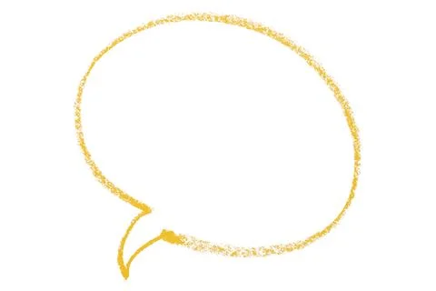 Separate yellow speech bubbles on white background. Stock-Illustration