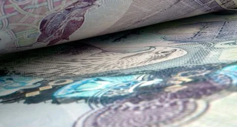 Separated Banknotes Close-up Detail Stock Illustration