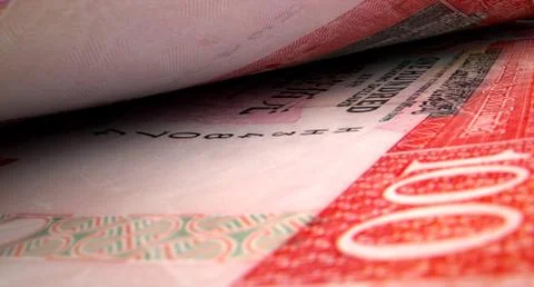 Separated Banknotes Close-up Detail Illustrazione stock