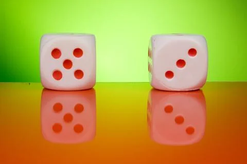 Separated Dice Foto stock