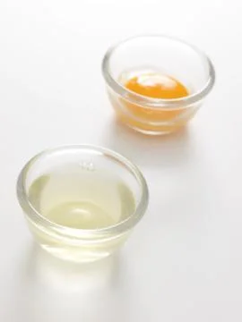 Separated egg white Stock Photos