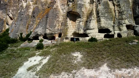 Separated from the mountain by drone Stock Footage 160855412