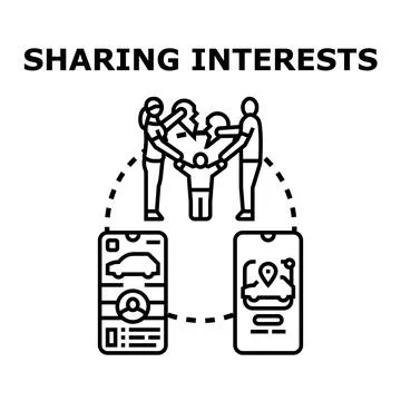 Separated parents co parenting using ride sharing application Stock Illustration
