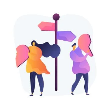 Separated person abstract concept vector illustration. Stock Illustration