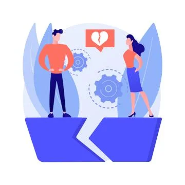 Separated person abstract concept vector illustration. Stock Illustration