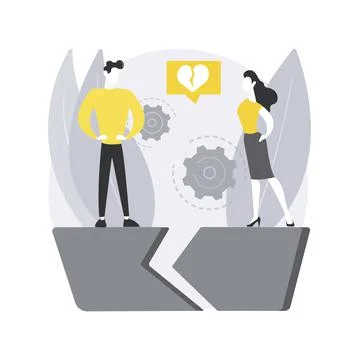 Separated person abstract concept vector illustration. Stock Illustration