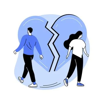 Separated person abstract concept vector illustration. Stock Illustration