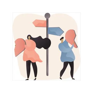 Separated person abstract concept vector illustration. Stock Illustration