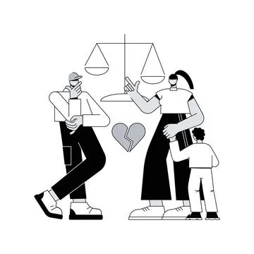 Separated person abstract concept vector illustration. Stock Illustration