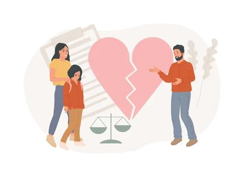 Separated person isolated concept vector illustration. Stock Illustration