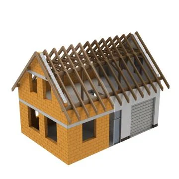 Separated two building phases illustration Ilustración de archivo