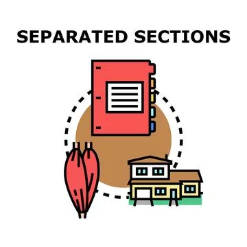 Separating different sections with organization and structure Stock Illustration