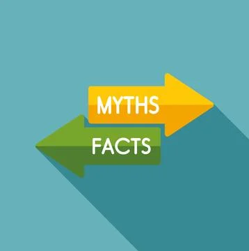 Separating myths from facts, choosing correct information 스톡 일러스트