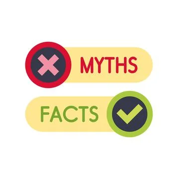 Separating myths from facts, identifying truth and falsehoods Stock Illustration