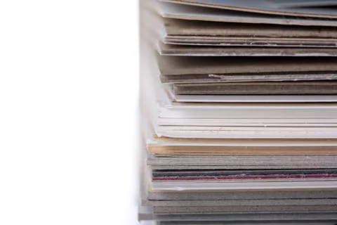 Separating stacked sheets to organize a folder wi Stock Photos