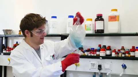 Separating of two liquids Stock Footage 79834632