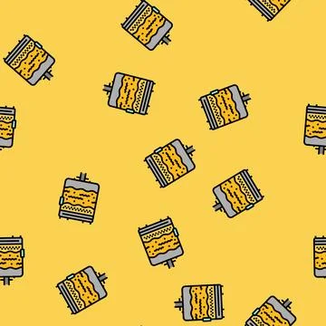 Separating wort beer production vector seamless pattern イラスト素材