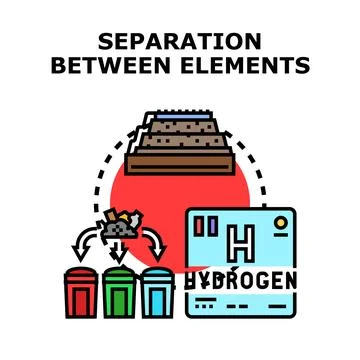 Separation between elements concept for waste sorting Stockillustratie