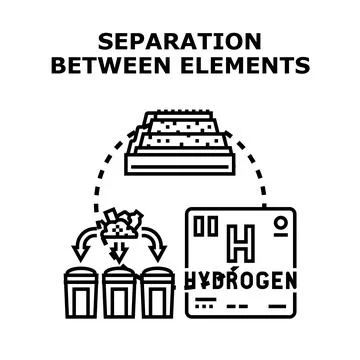 Separation between elements concept for waste sorting Stock Illustration