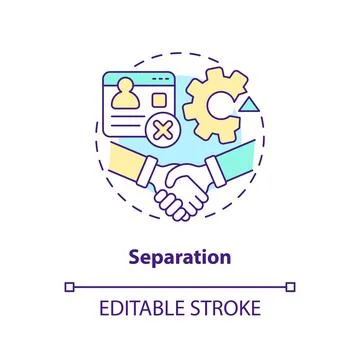 Separation concept icon Stock Illustration