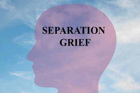 Separation Grief - mental concept Stock Illustration