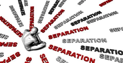 Separation Stock Illustration