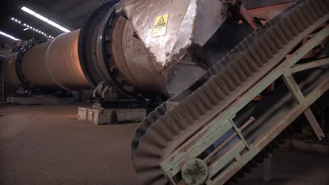 Separation of Leonardite coal raw material Stock Footage 121694837