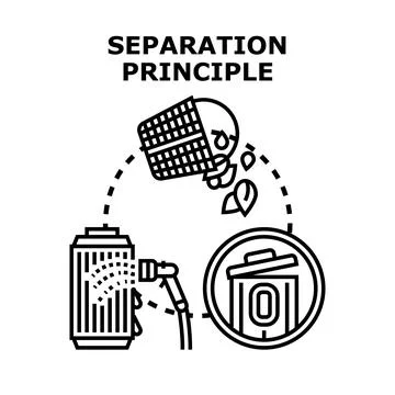 Separation principle dividing elements into different categories Stockillustratie
