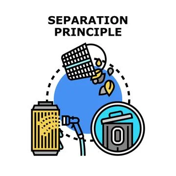 Separation principle dividing elements into different categories Stock Illustration