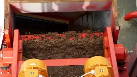 Separation of raw materials. Detail Stock Footage 71281474