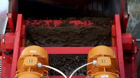Separation of raw materials. Detail slow motion Stock Footage 71277370