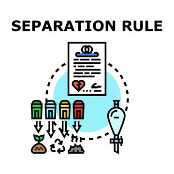 Separation rule applying to different processes and concepts Stock Illustration