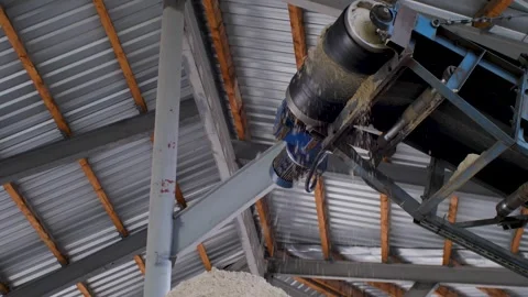 Separation of sand in construction industry. Process refinement of sand for.. Stock Footage 292930509