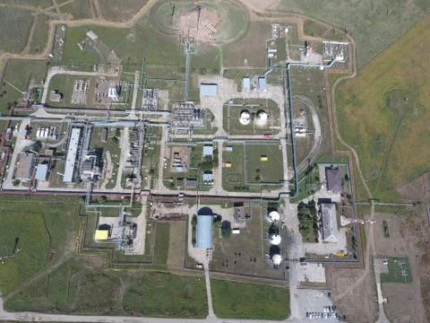 The separation system, top view. Aerophotographing station separation and d.. Stock Photos