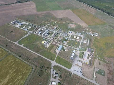 The separation system, top view. Aerophotographing station separation and deh Foto stock