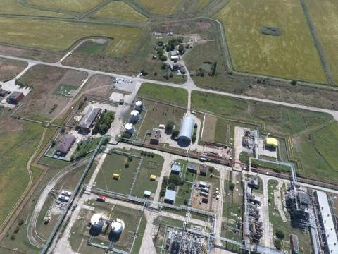 The separation system, top view. Aerophotographing station separation and deh Stock Photos