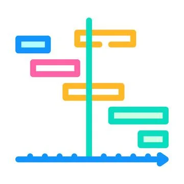 Separation of tasks color icon vector illustration イラスト素材