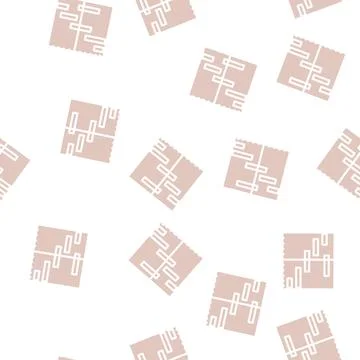 Separation of tasks glyph vector seamless pattern Illustrazione stock