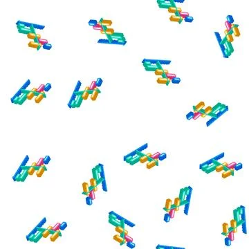 Separation of tasks isometric icon seamless pattern Stockillustratie