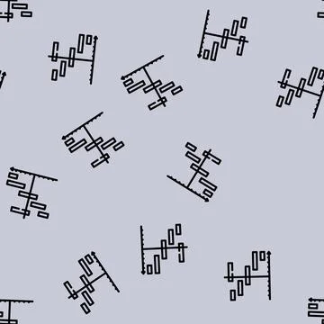 Separation of tasks line vector seamless pattern 스톡 일러스트