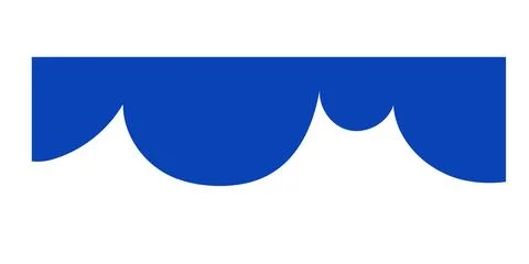 Separator blue shape for website. Curve lines frame for top page isolated on Stock Illustration