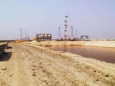 Separator. Equipment for oil separation. Modular oil treatment u Stock Photos