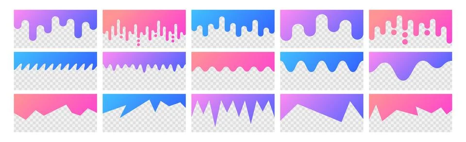 Separator header, section dividers shapes, colored headline design elements or Stockillustratie