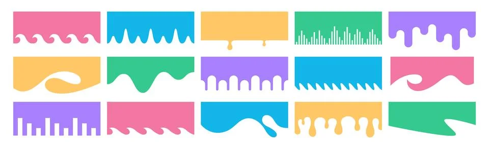 Separator header, section dividers shapes, colored headline design elements or 스톡 일러스트