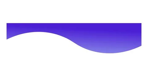 Separator purple gradient shape. Curve lines frame for top page isolated on Stock Illustration